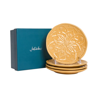 Jardins du Monde - Daffodil - Cocktail Plates - Assorted Set of 4