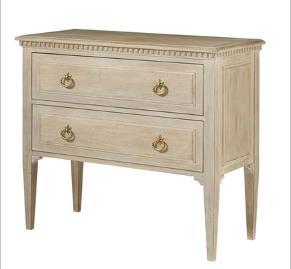 Weathered Oak & Brass Hardware Commode