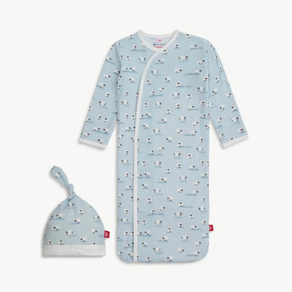 Baa Baa Baby - Newborn Gown Set - Blue