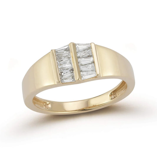 DRD R - Sadie Pearl Tapered Baguette Ring .28tcw, 14KYG SZ7