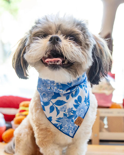 Pet Bandana - Blue Roses