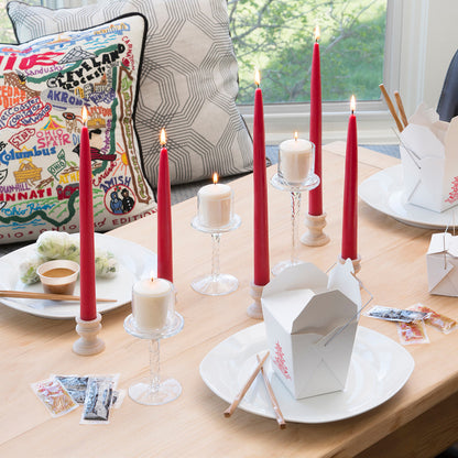 Dipped Taper Candle - Red