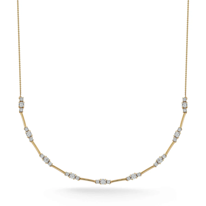 Ava Bea Spaced Tennis Necklace - 14kt Gold