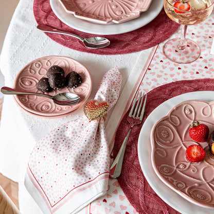 JLK Jardins du Monde - Blush - Cocktail Plate - Assorted Set/4