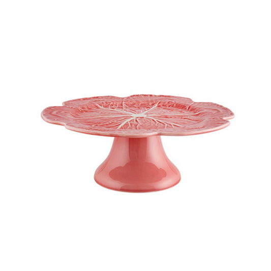 VIA Cake Stand - Cabbage 12"L X 5"H - Pink