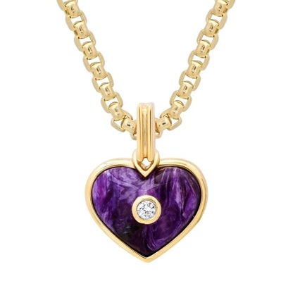 HRJ CH Perfect World: Mini Love Pendant in Charoite