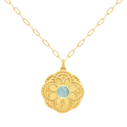 Eira Necklace 18" - Aqua