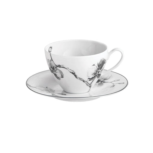 Black Orchid - Breakfast Cup & Saucer