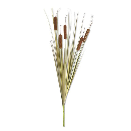 KKI Light Brown Five Head Cattail Stem 25"