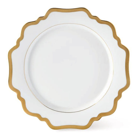 Antique - White & Gold - Dinner Plate 10.5"