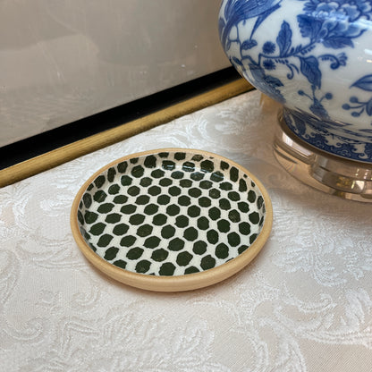 TFC Wine Coaster - Dot - Pine 5.25"