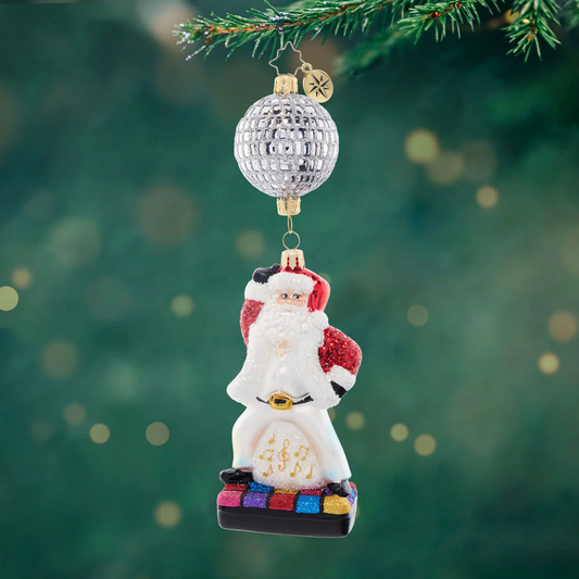 Dancing Disco Claus Ornament