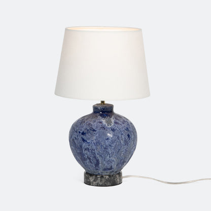 Elian Reactive Blue Ceramic Lamp 15"
