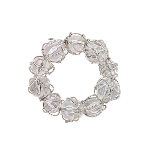 Crystal Bauble Napkin Ring - Silver