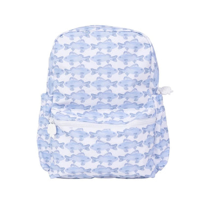 The Large Backpack - Blue Fish
