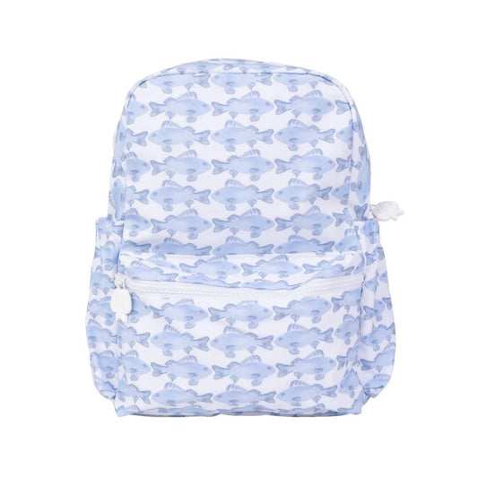 The Large Backpack - Blue Fish