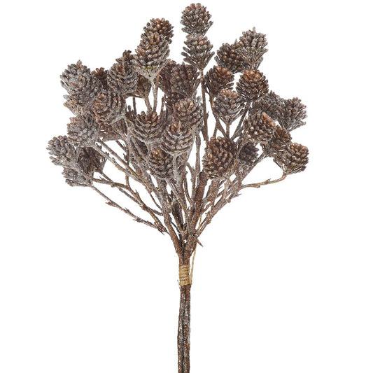 Glittered Pine Cone Bundle 12"