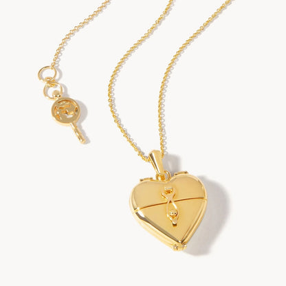 SPT N Classic Open Heart Locket Necklace