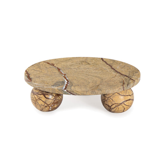RGA Marlow Brown Marble Plate - Small 9"
