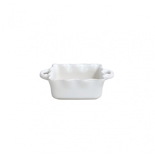 Cook & Host - White - Square Ruffle Baker 10"