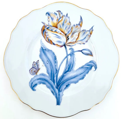 Botanical Treasures - Salad Plate - Blue Tulip - 8"