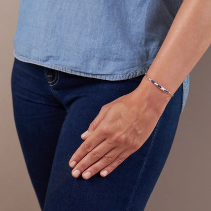 Spirit Bracelet - Gold with Blue & White