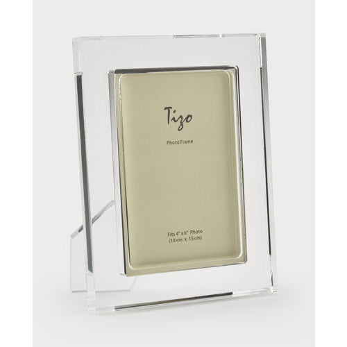 Lucite Photo Frame with Clear Border
