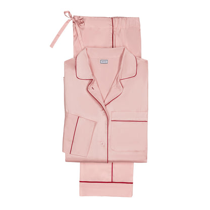 Nocturne Pajama Set - Pink & Scarlet