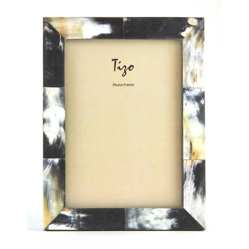 Resin Bone Texture Photo Frame - Black