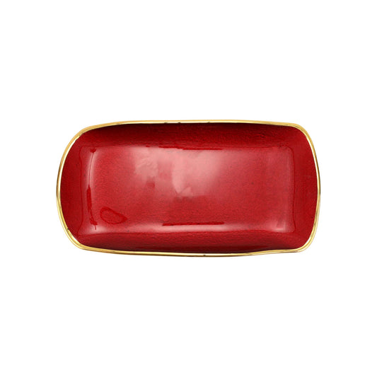 VTR Metallic Glass - Rectangle Tray - Ruby 11" (Retired)