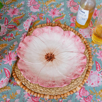 Elisabetta - Dinner Plate - Pink Flower 10.5"