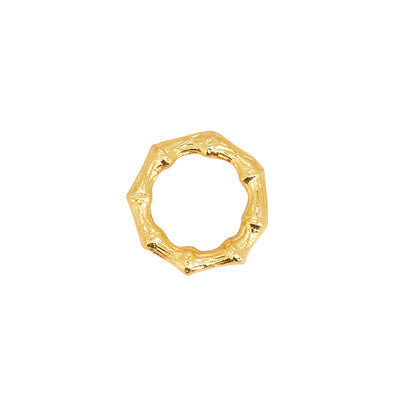 Aluminum Bamboo Napkin Ring - Gold - 1.5"