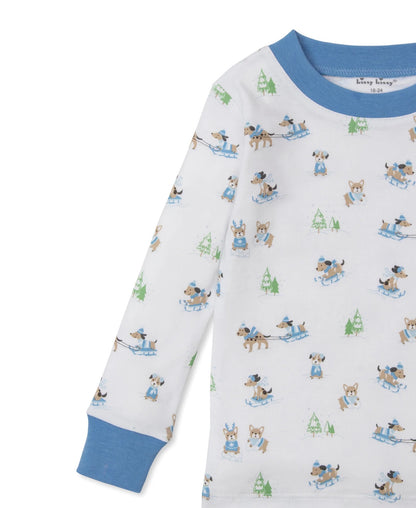 KSY Puppy's Sleigh Riding Fun - Blue - Pajamas -