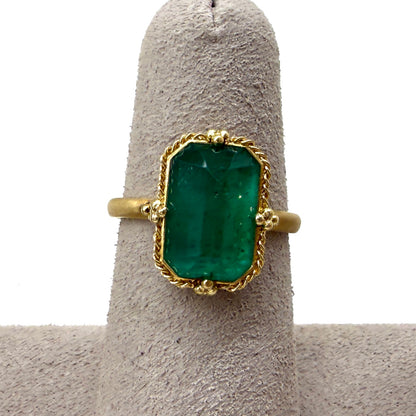 One of a Kind 3.81ct Emerald Ring in 18kt Gold