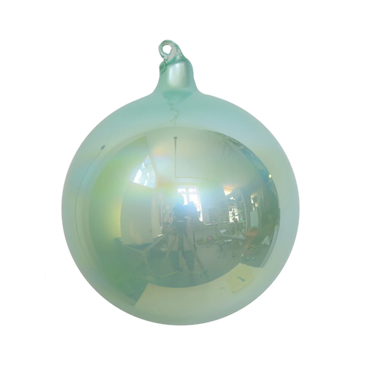 Pearl Ball Ornament - Teal 4.75"