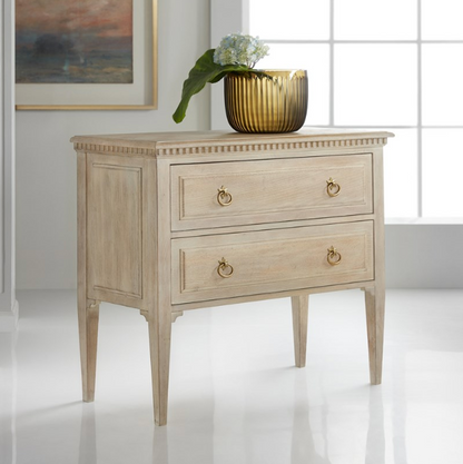 Weathered Oak & Brass Hardware Commode