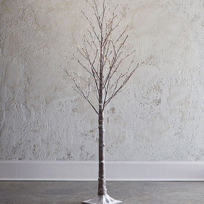 RZI Snowy Tree with Warm White Led Lights 7'