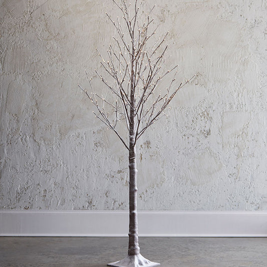 RZI Snowy Tree with Warm White Led Lights 7'