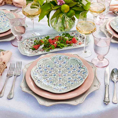 JLK Villa Seville - Chambray - Scalloped Salad Plate 9.5"