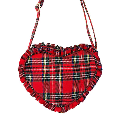 Heart Purse - Red Plaid