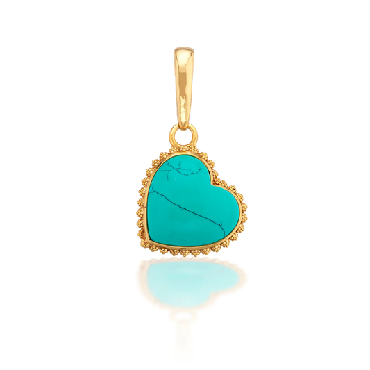 Love - Gem Medium Pendant - Turquoise