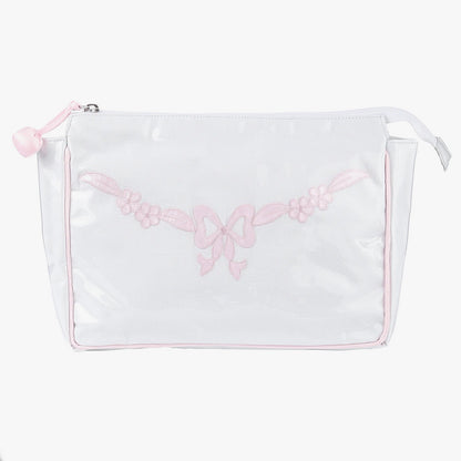 Floral Bow Makeup Bag