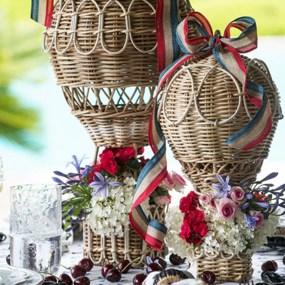 Provence Rattan - Whitewash - Hot Air Balloon - Small 14"