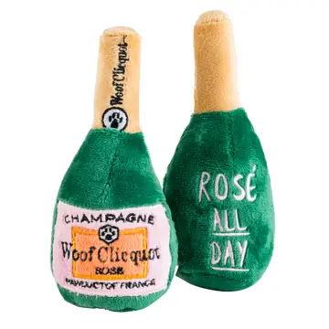Woof Clicquot Rose Champagne Dog Toy - Small 5.5"