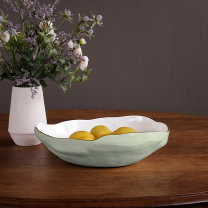 Encanto - Nuevo Large Bowl - Pistachio & White
