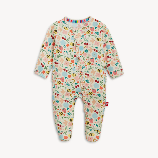 Honey Blossom Footie W/Ruffle