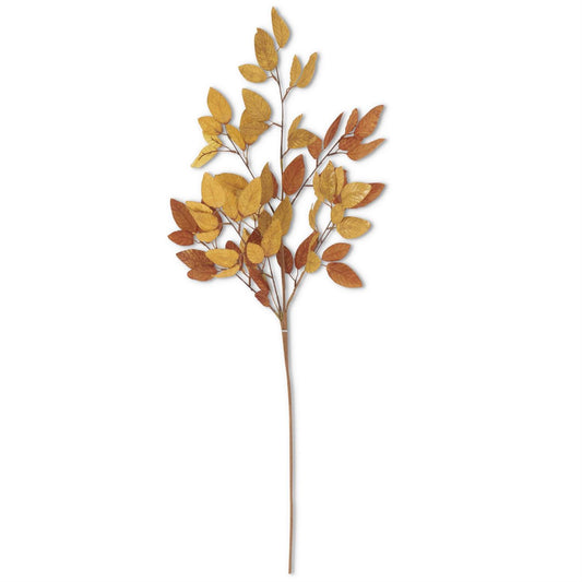 Fall Golden Tones Leaf Stem 35"