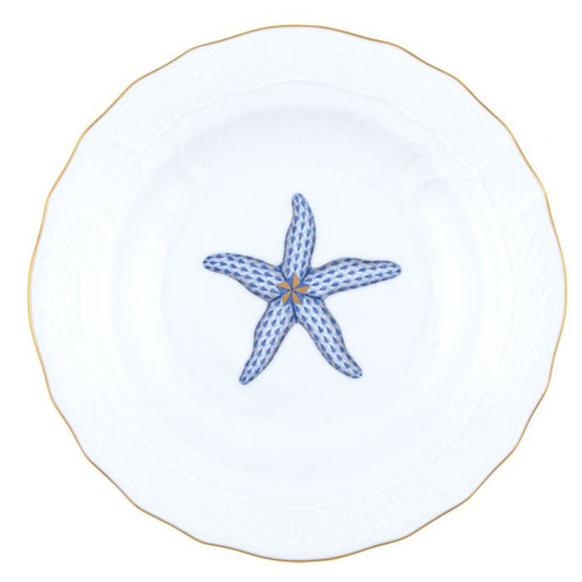 Aquatic - Starfish Dessert Plate - Blue - 8.25"