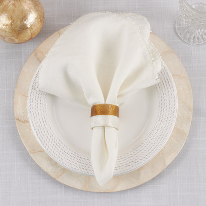 Two Tone Capiz Napkin Ring
