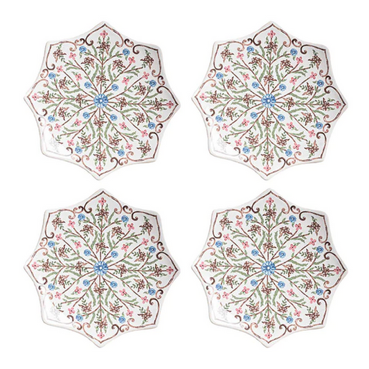 Villa Seville - Chambray - Scalloped Cocktail Plates - Set of 4